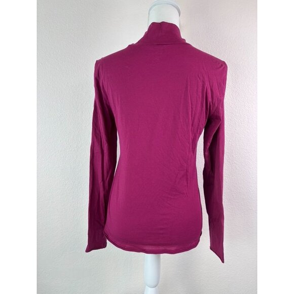 By‎ Anthropologie women's medium mulberry mock neck long sleeve top casual - Picture 6 of 9